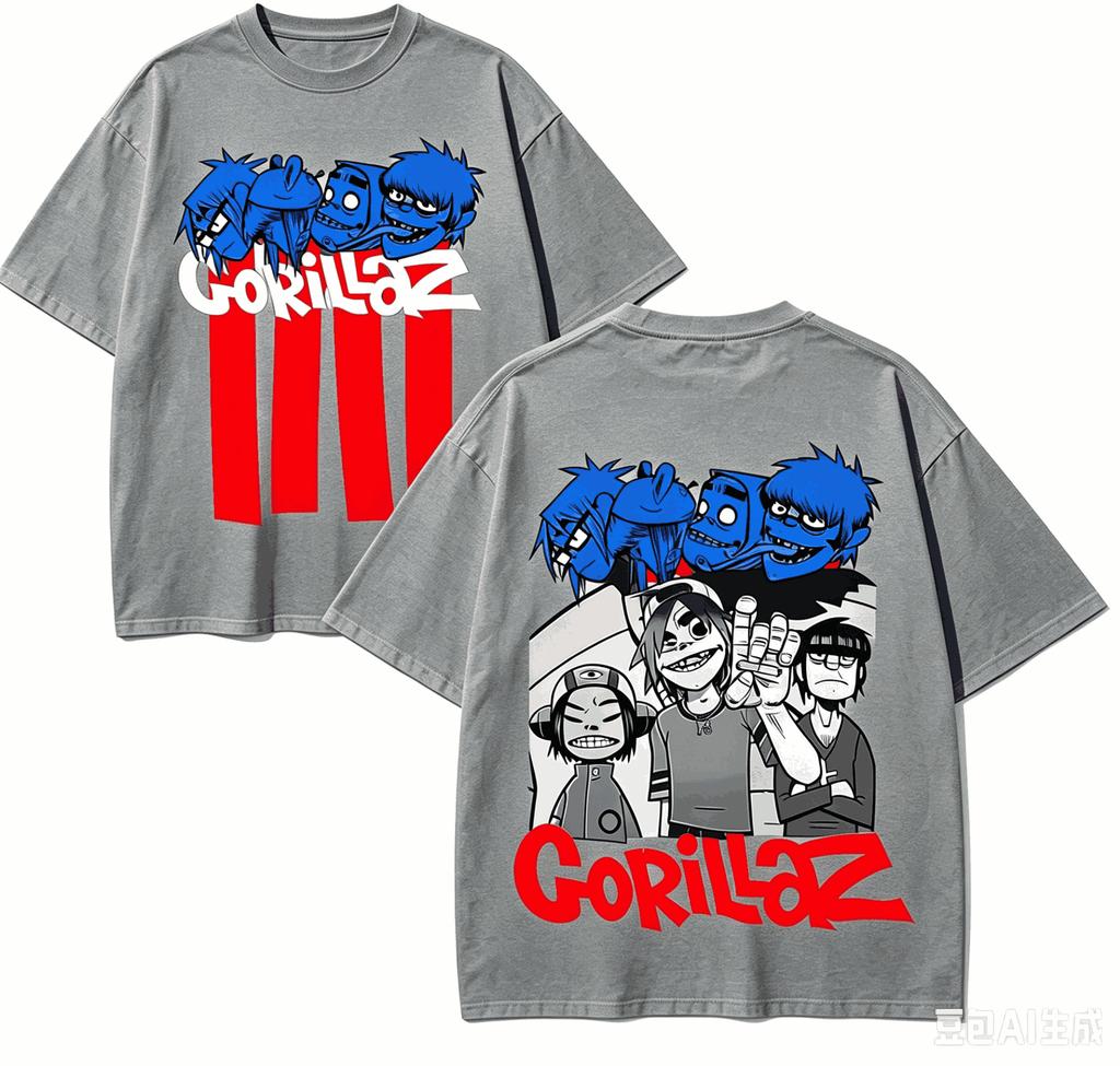 Gorillaz Gift T-shirt Men Women Harajuku Oversized Unisex Short Sleeve Streetwear High Quality Couples Hot Product Comfortable