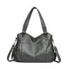 Large Capacity Black Brown Shoulder Bags For Women Large Shopper Bag Solid Color Soft Leather Crossbody Handbag Lady Travel Tote Bag