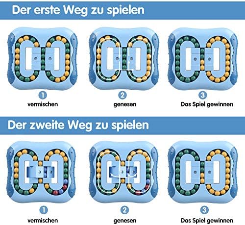 Magic Beans Rotating Finger Cube IQ Puzzle Game, Fidget Toy for Stress Relief, Brain Teaser Logic Thinking Magic Cube for Adults Kids