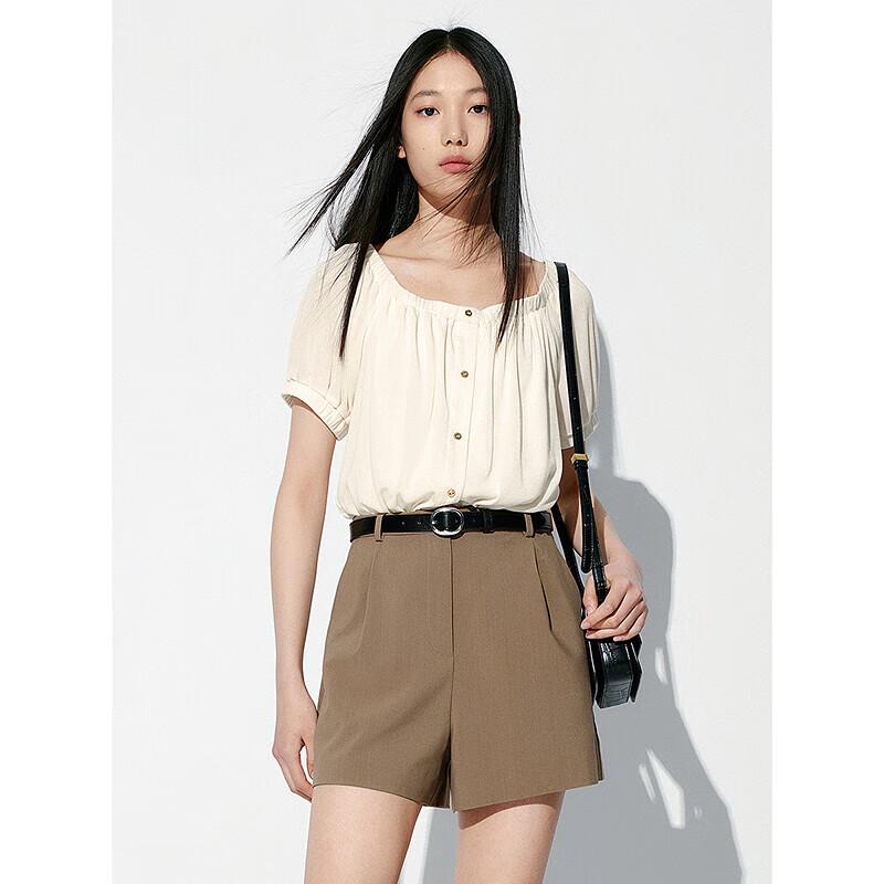 

Элегантный женский комбинезон-шорты с открытыми плечами PEACEBIRD XL