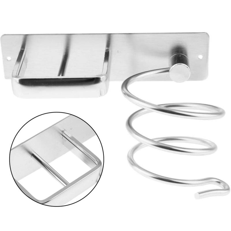 

Durable Engraving Without Shelves Convenient Organizer Wall Holder Wall Tools Bathrooms Spiral Construction Hanger Rack Hair Dryer Handle | Bathroom S