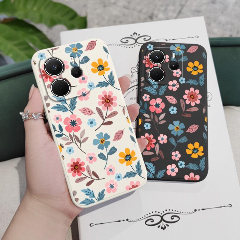 Flowerstalk Flower Phone Case For Xiaomi Redmi Note 14 13 12 12S 11 11S 10 10S Pro Plus 15 15C 14C 4G 5G Silicone Cover