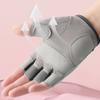 Half Finger Sports Gloves Polyester Unisex Anti Slip Breathable Sun   Cycling Gloves for Workout Motorcycle Gym