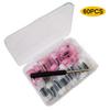 60PCS Tire Plugs Screw Type Tire Repair Screws Rubber Nail Kit Fast Self-Service Screw Tire Plug Kit for Tires Car Motorcycle
