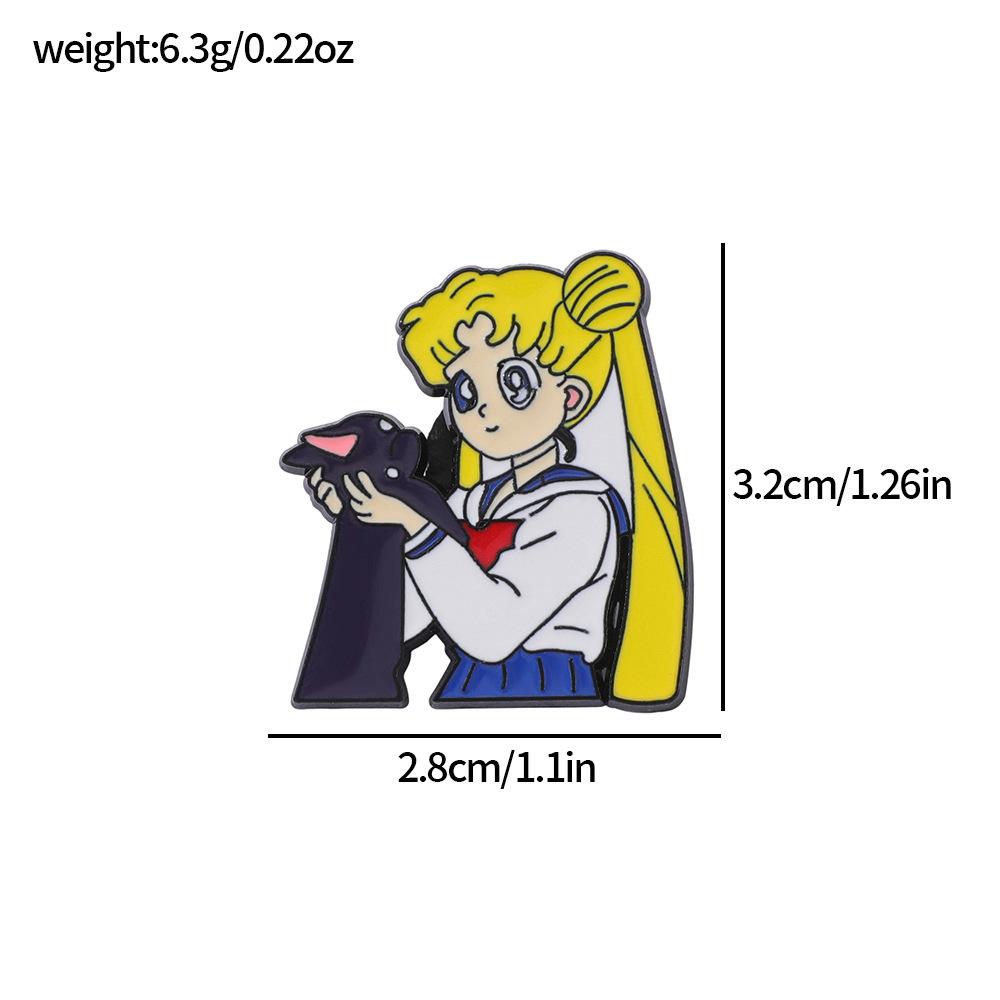 Креативный День Сейлор Мун Металлическая Значок Сейлор Мун Заяц Сплав Брошь