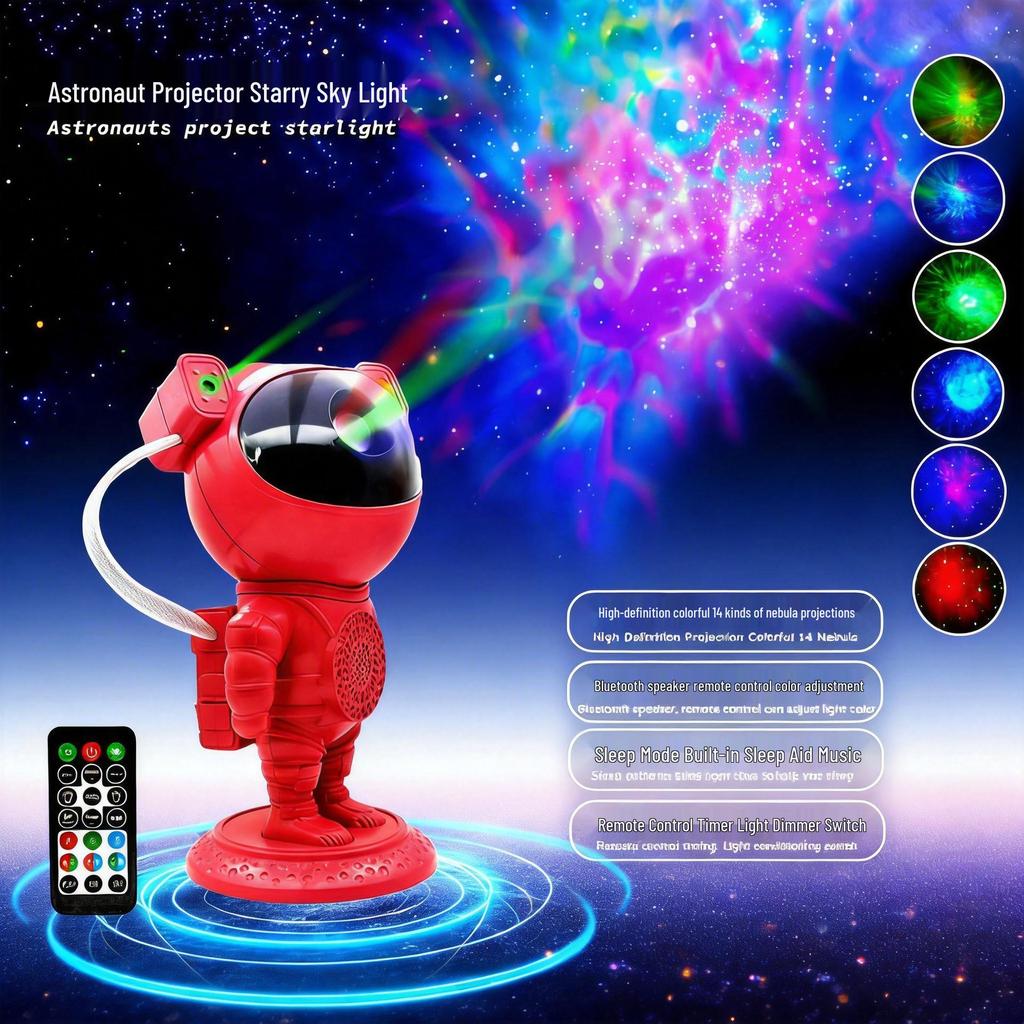 Projecteur Ciel Étoilé Astronaute: Veilleuse Bluetooth Créative & Cadeau pour Enfants