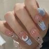 Frühling und Sommer Wind Tragen Nagel Reiner Wunsch Nagelpflaster Aufhellend Abnehmbares Nagelstück Langes und kurzes Nagelstück Fertigprodukt
