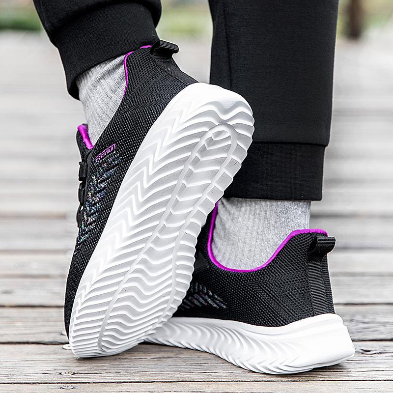 fashion 2024 New Fashion Autumn Winter Women's Shoes Sports Casual Shoes Flying Woven Mesh Flat Bottom Lace-up Sneakers Free Shipping