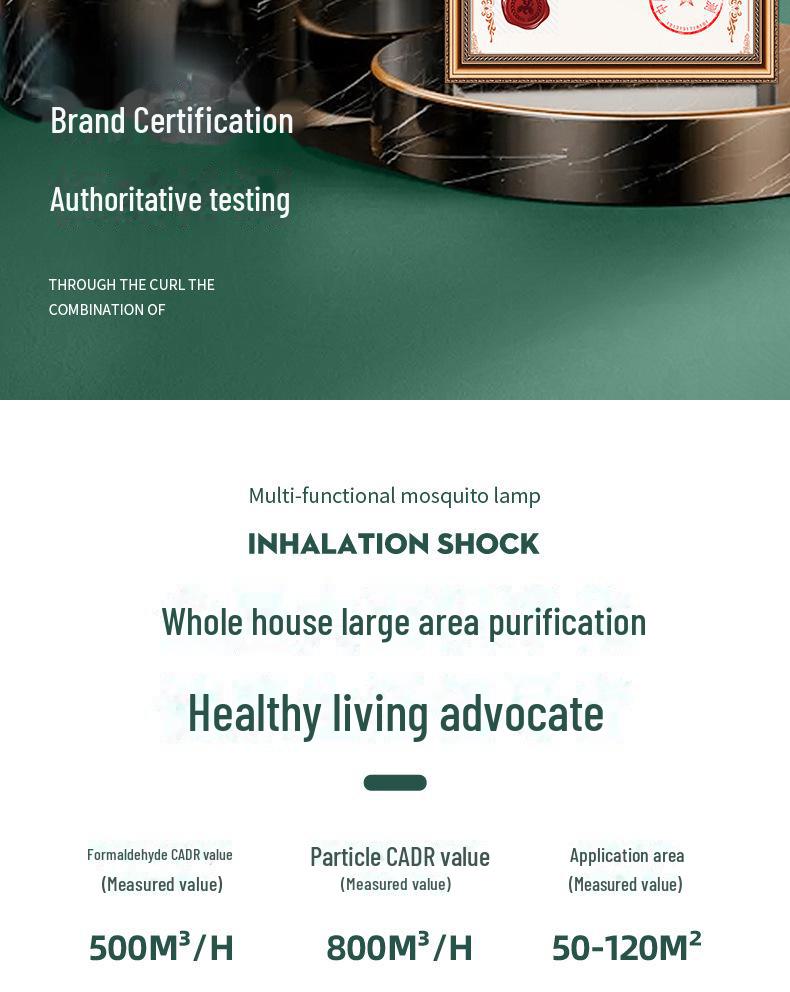 USB luftrenser: Hjemme-/kontorsterilisator for deodorisering og fjerning av formaldehyd