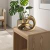 Tabletop Sculpture with Twisted Loop Gold Elegant