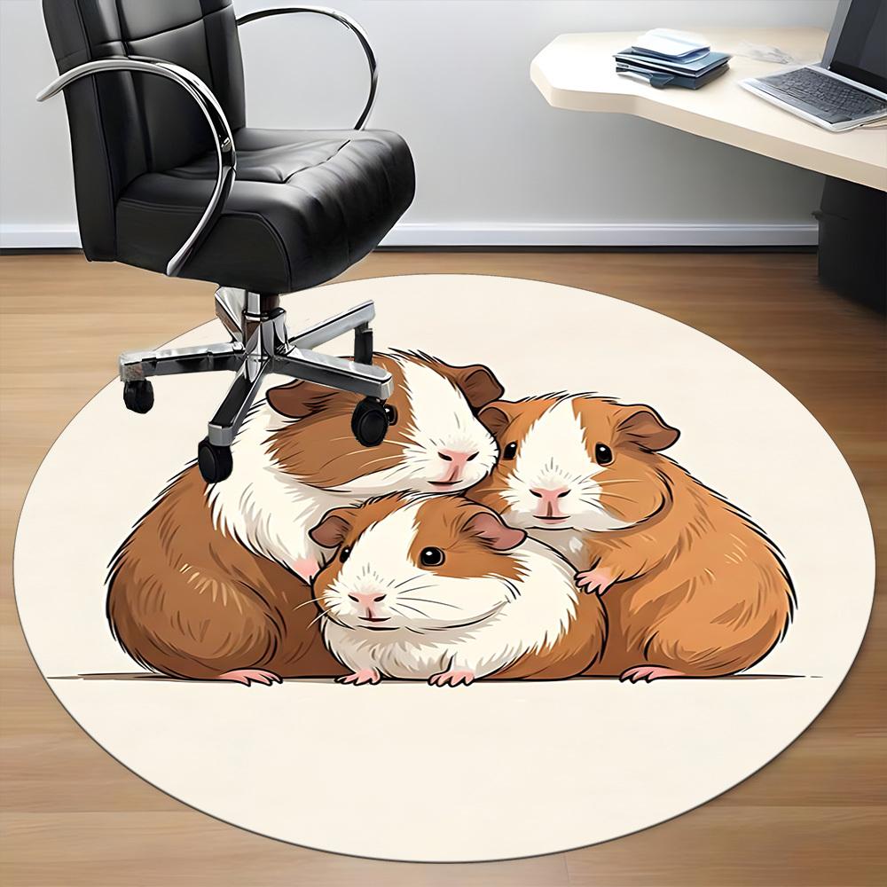 

1pc Guinea pigs Carpet for Office, Non-slip, Soft and Durable Office Rug, Perfect for Office yy260128066 80cm by 80cm