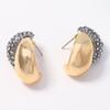 Cold Temperament, Advanced Sense, Water Drop-shaped Gold Contrasting Color Full Diamond Earrings, Simple Eye-catching Women's Earrings