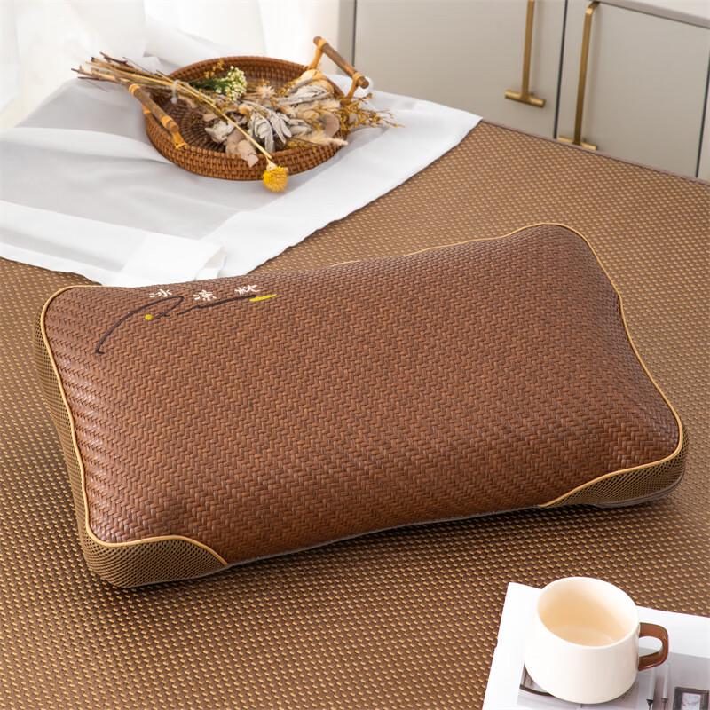 OLOMM Summer Cooling Buckwheat Pillow with PE Rattan