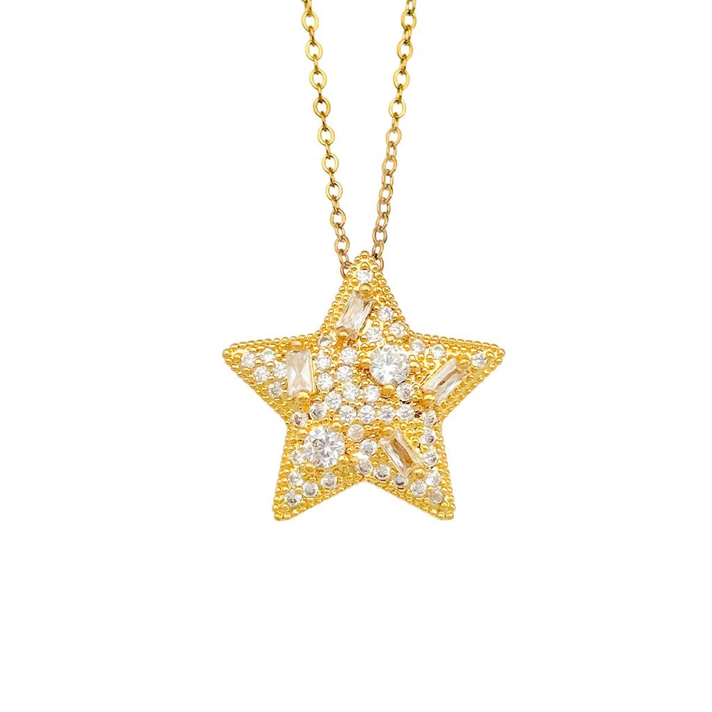 Five-pointed Star Mage Luxury High-end Style Necklace Accessory for Women - Small-Scale Fashion Lockbone Chain