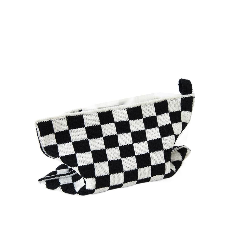 Foldable Knitted Tissue Bag Dustproof Desktop Paper Towels Case  Dining Table