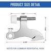 Funrous 24 Pieces Hinge Pin Door Stopper Satin Brushed Door Stops Adjustable Heavy Duty Hinge Stopper with White Rubber Bumper Tips(Silver)