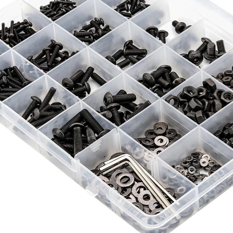 High-Strength Hex Socket Screw Set: 10.9 Grade Round Head, Pan Head, and Bolt Assortment