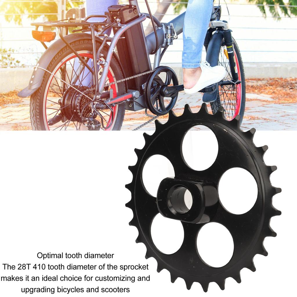 410 28T Bike Chainring 28T Bike Sprocket Carbon Steel Bicycle Chainring Replacement Parts