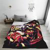 Custom Sofa Fleece Funny Cartoon Comics Tv Helluva Boss Throw Blanket Warm Flannel Blankets for Bed Car Couch Bedspreads