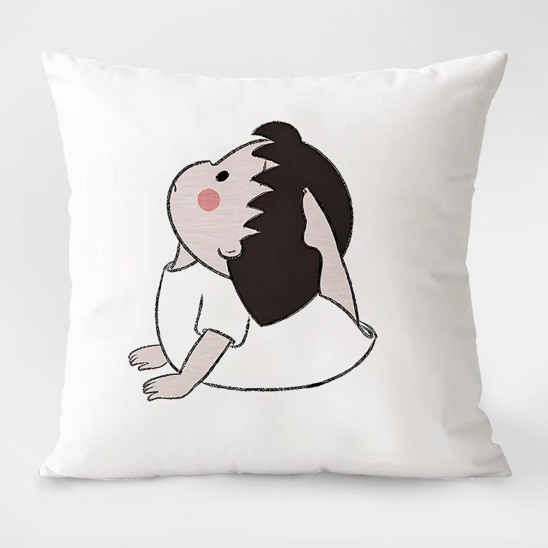Cute Cartoon Animal Simple Pillowcase Dormitory Decoration Office Living Room Sofa Home Pillowcase