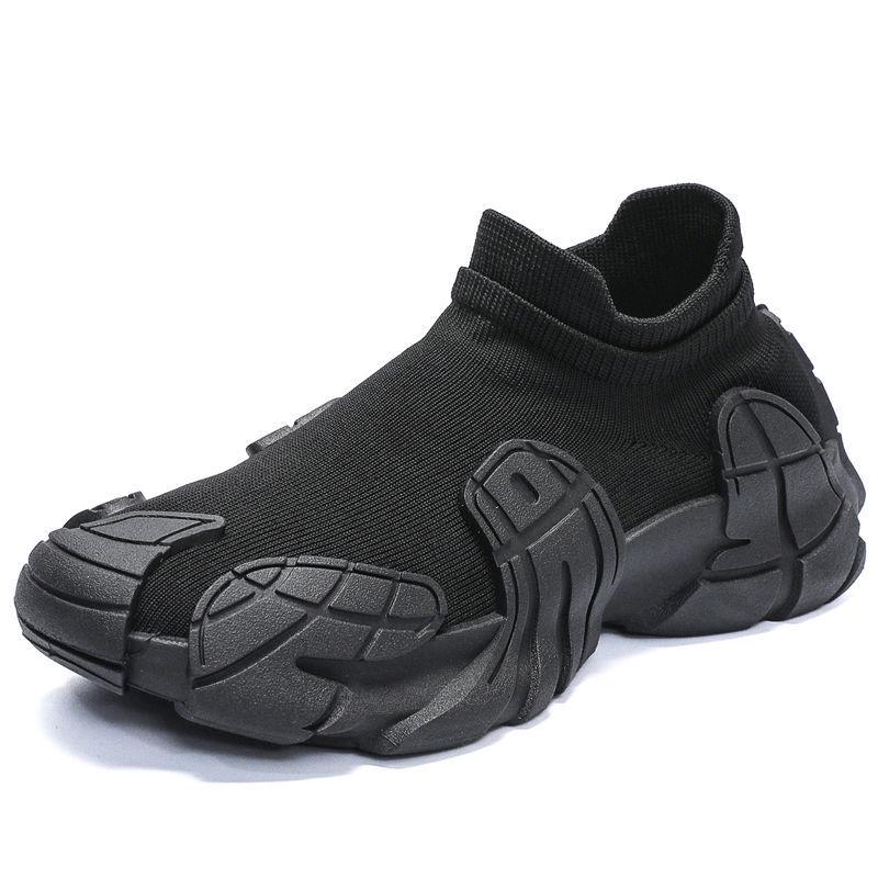 

Мужские летние дышащие лоферы слипоны из флайнита - Мягкая подошва, Модные и Удобные 40 чёрный