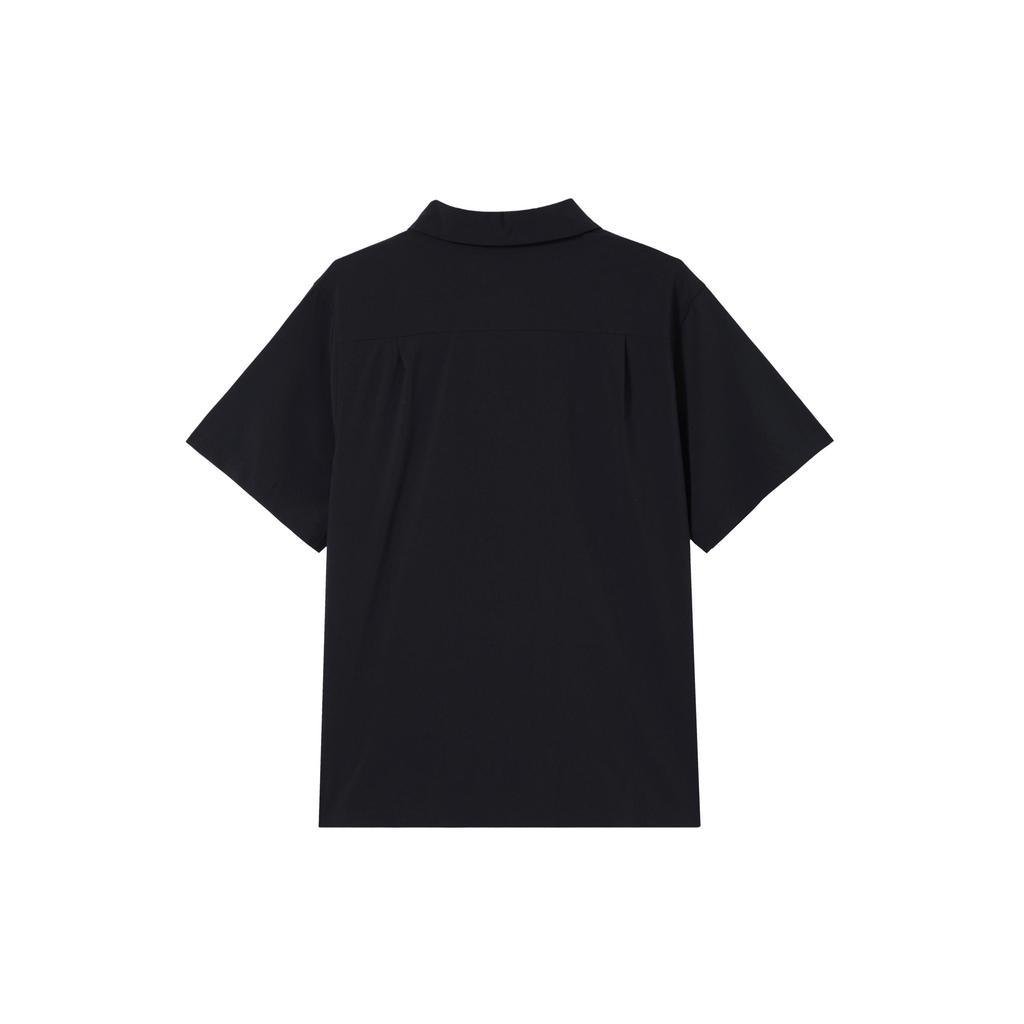 Nike SB Shirts Unisex Black Lapel Moderate Shirt DV9074-010