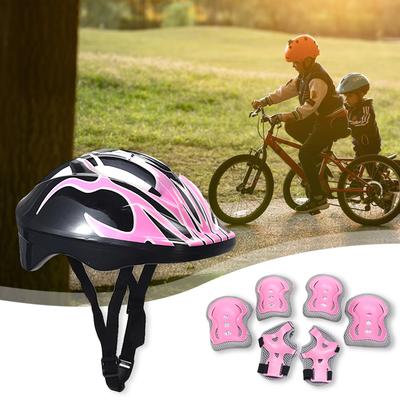7Pcs/Set Helmet with Knee Pad Elbow Pads Wrist Guards Kids Protective Gear Set for Bicycle Cycling Skateboard Scooter Skating