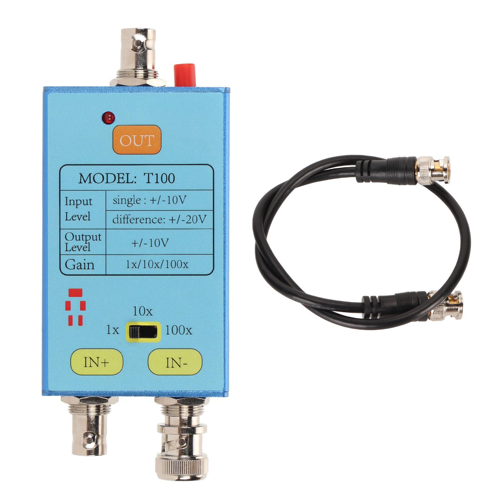 

T100 Differential Probe Oscilloscope Professional 1X 10X 100X 10M Bandwidth Virtual Oscilloscope