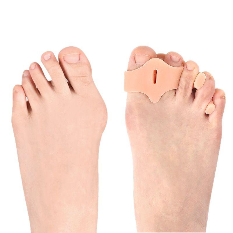 Weicher Zehentrenner mit zwei Löchern für Hallux Valgus & überlappende Zehen - Abriebfeste Polsterung für Damen & Herren