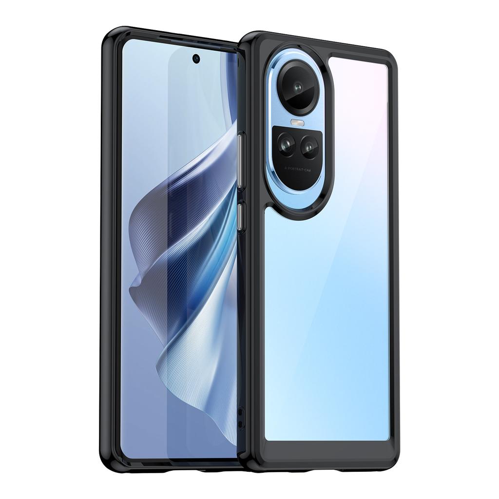 For Oppo Reno10 Pro 5G (Global)/Reno10 5G (Global) TPU+Acrylic Hybrid Case Drop-proof Mobile Phone Back Protector Cover