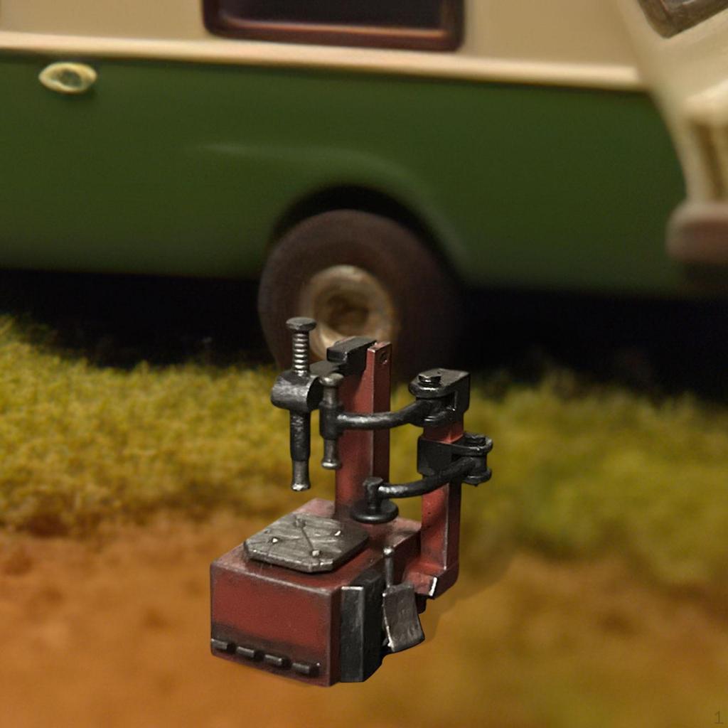 1/64 Tire Changer Model Simulation Movable Decorative Mini Vehicles Toys for Repair Shop Parking