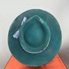 Wool Homburg Exotic Feather Wool Hat Gifts for Comedy Hat Wide Brimmed Unisex Wear for Gatherings Photo Props