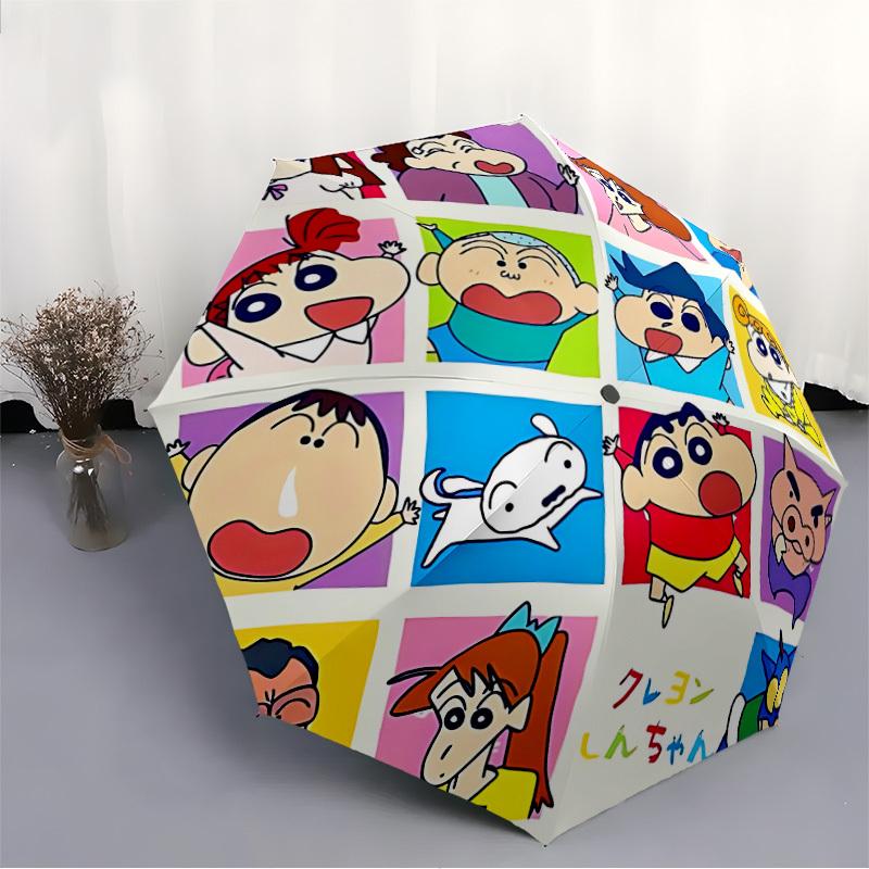 1pc Crayon Shin-chan Characters Windproof Automatic Umbrella, Lightweight for Women/Men, Perfect Christmas Gift a0811257