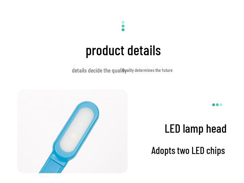 Compact LED Clip-On Reading Lamp with 3-Level Brightness, Foldable Design