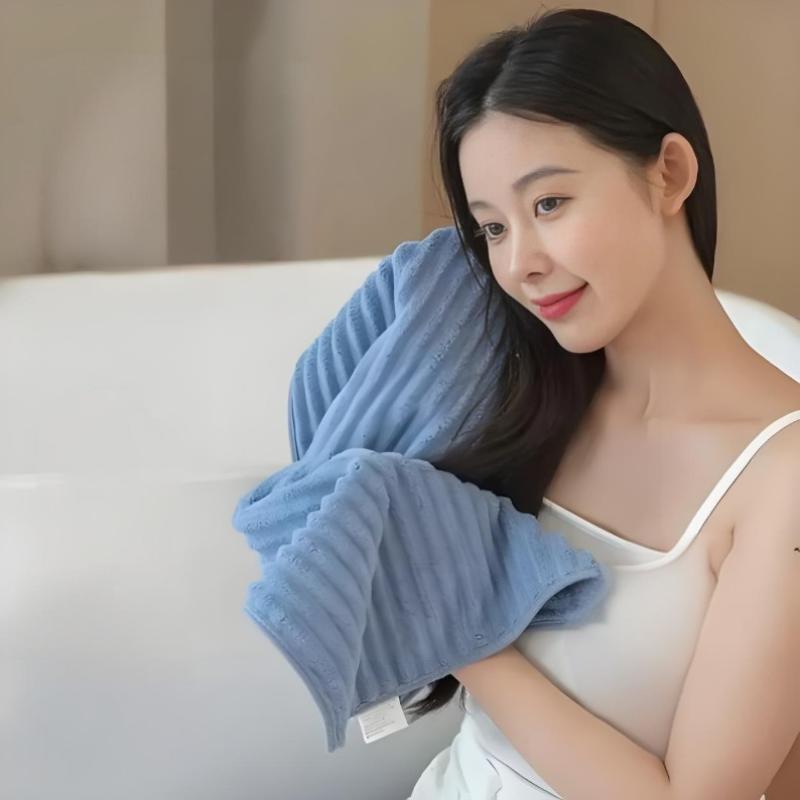 Ručník z korálového fleecu, Jednobarevný, Měkký a savý, Víceúčelový, Vhodný pro hotelové koupelny.