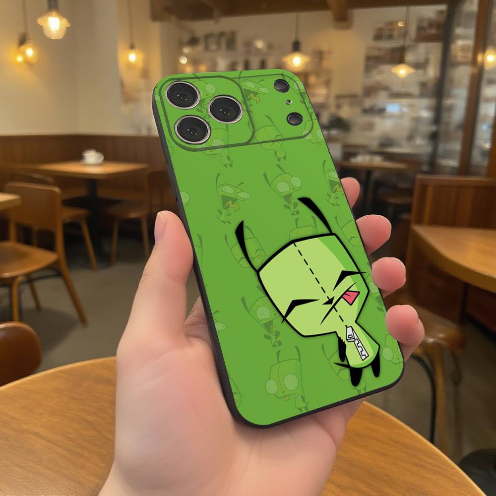 

I-Invader Zim Gir Phone Case For iPhone 17,16,15,14,13,12,11,Pro,XS,Max,XR,Plus,E,SE4,Mini Black Soft Cover iPhone13PRO