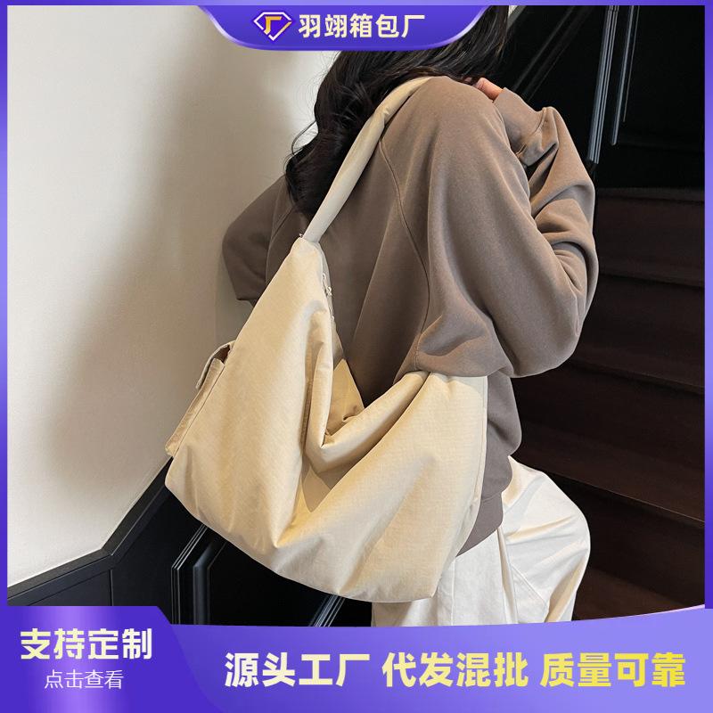 Lazy Wind Cloth Bag New Large-capacity Bag Women's Casual Shoulder Messenger Bag Class Tote Bag