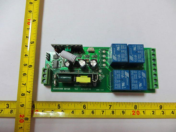 220V 4-Channel Remote Control Switch with Learning Code: Supports Jogging, Self-Locking, and Interlocking Functions for Luminaires