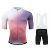 Mens Cycling Jersey Bib Shorts Set Breathable Quick-Dry Mountain Bike Apparel Outdoor Sports