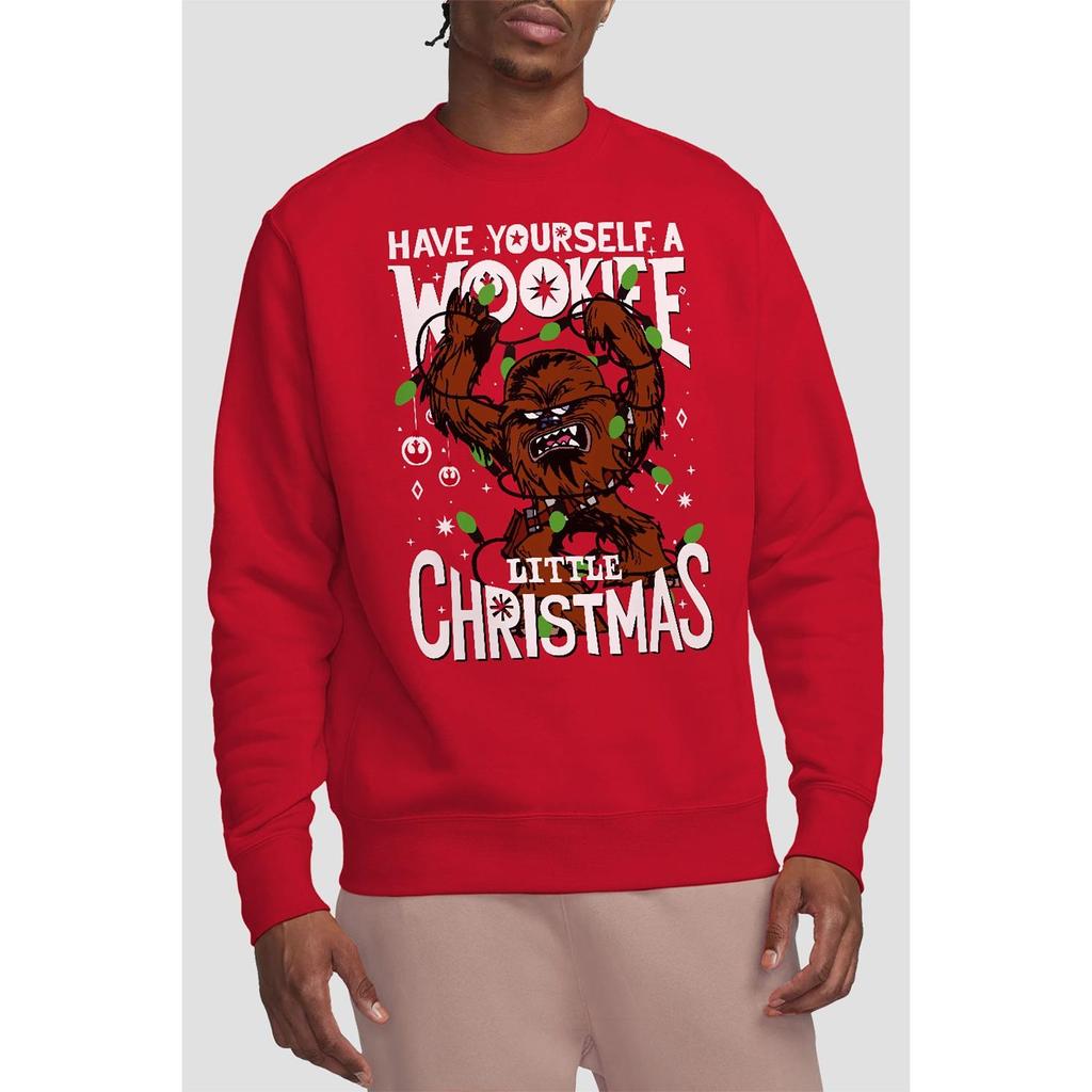 STAR WARS Unisex Adult A Wookie Little Christmas Sweatshirt