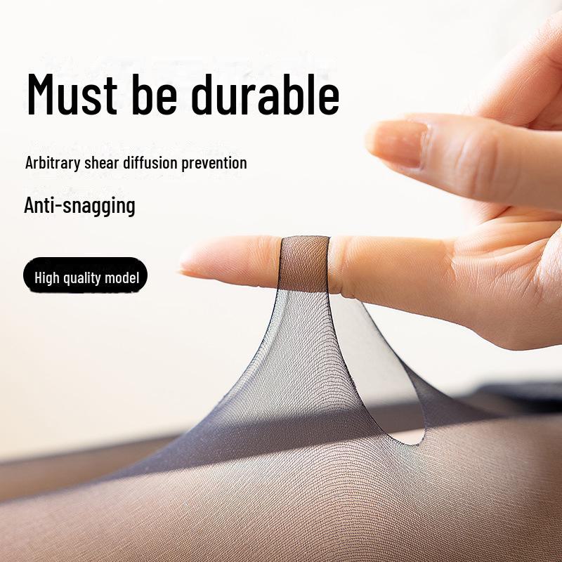 Ultra-Thin Black Silk Stockings: High-Transparency, Anti-Hook, Bare Leg Effect Pantyhose for Women - Perfect for Spring and Autumn
