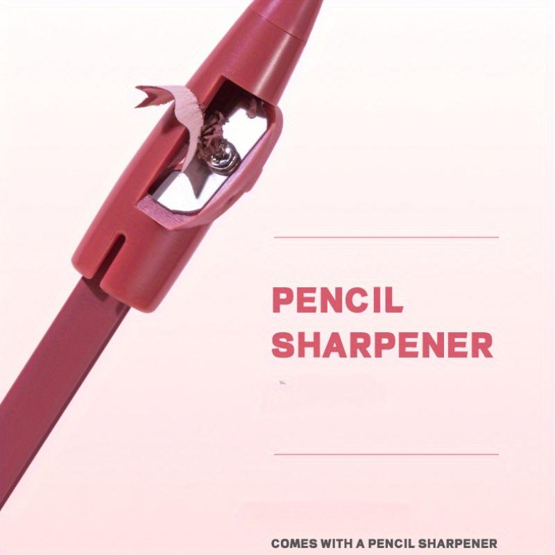 12-teiliges Set mit mattem Lippenkonturenstift, wasserdicht, verwischt nicht leicht, Lippenkonturenstift, Lippen-Make-up, Lippenstift, Stift mit Roller Pen Knife