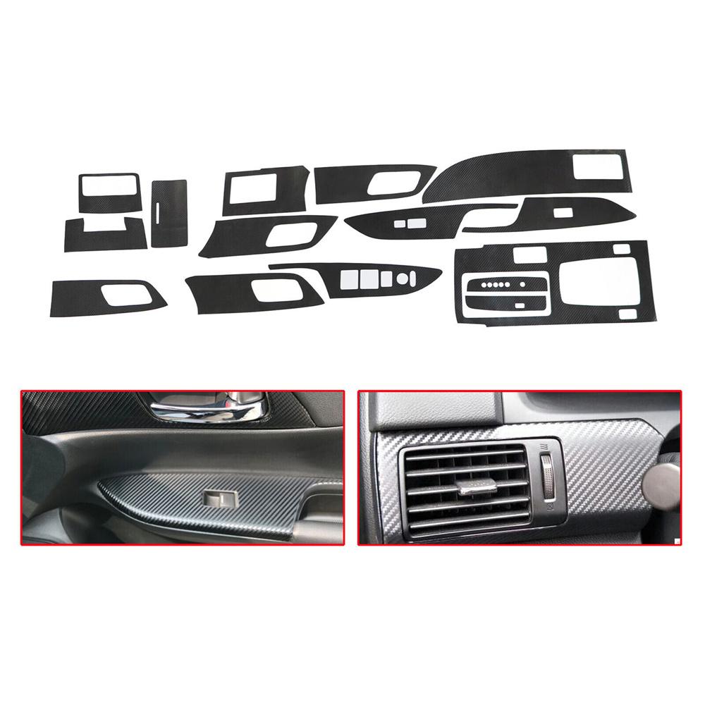 5D Carbon Fiber Look Interior Accessories Whole Kit Cover For Honda Accord 2013-2017