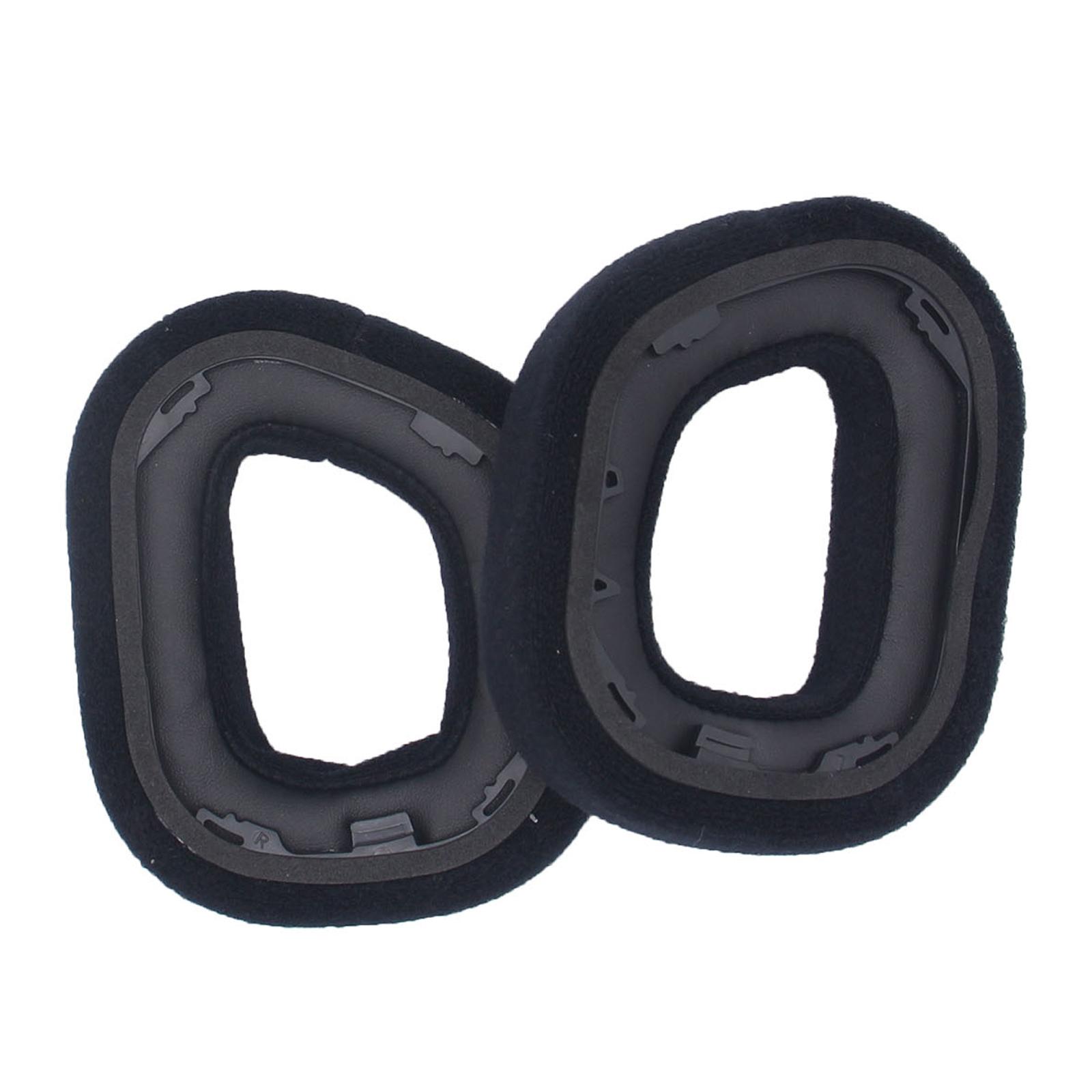 Kolip 2pcs Replacement Ear Pads Cushion Compatible For HS80 RGB Headphone Earmuffs Breathable Noise Reduction Earpads black 1 pair