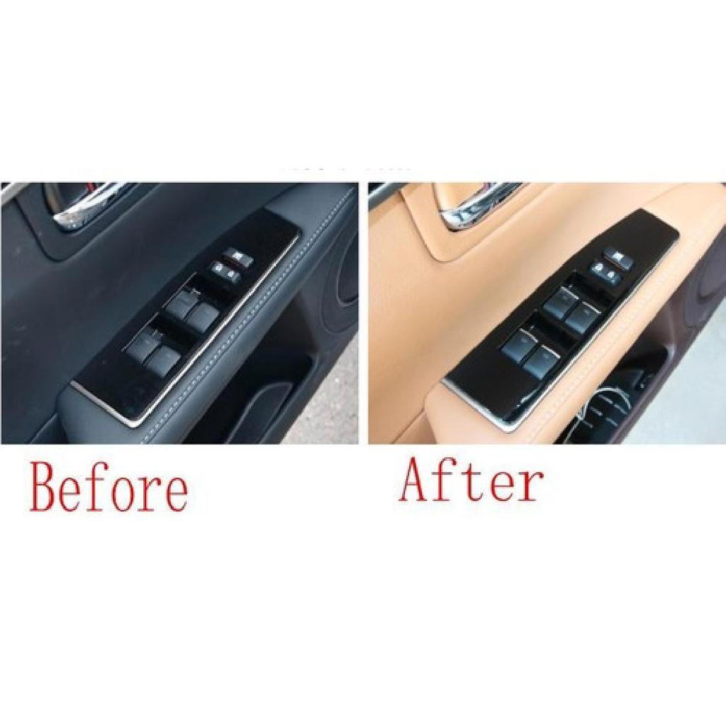 Silver ABS Window Lift Panel Switch Button Trim For Lexus ES250 300h 350 2012-17