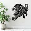 1pc Tiger Metal Wall Art, Heavy Duty Iron Tiger Sculpture Mount for Outdoor Garden Fence Indoor Decor, Gift for Tiger Lovers