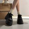 Small man inner height increase muffin sole single shoes summer retro thick sole strap outer wear