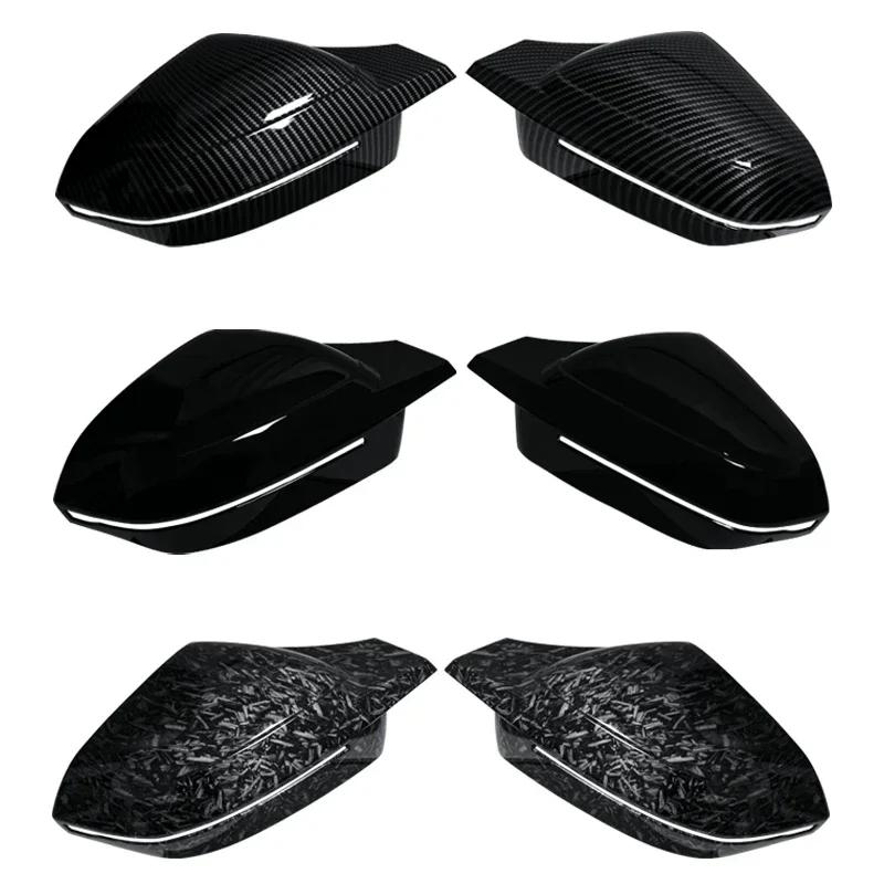M Look Replacement Bright Black Side Mirror Cover Caps for BMW 5 7 I5 I7 Series G60 G61 G68 G70 M3/M5 Style G90 Left Hand Drive