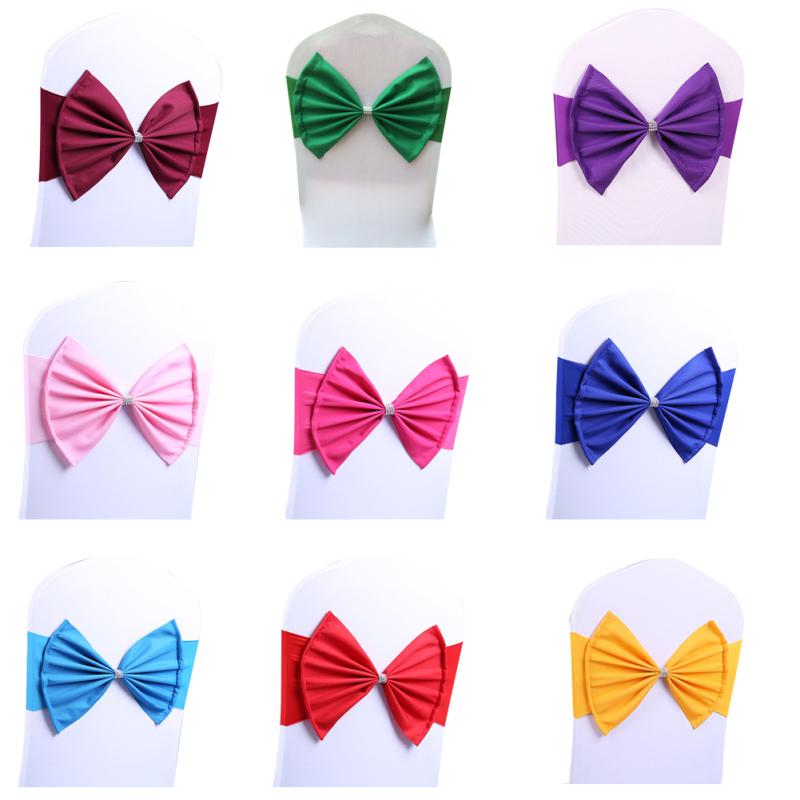 Fundițe Premium pentru Scaune Elasticitate Ridicată Cravată de Spătar pentru Nuntă Petreceri Aniversări Crăciun Ziua de Naștere