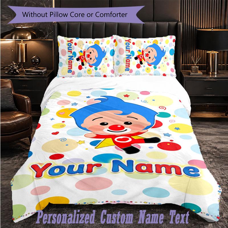 Personalized 3Pcs Bedding SetEl Payaso Plim Plim Custom Text Duvet Cover Pillowcase Set Bedroom Gift